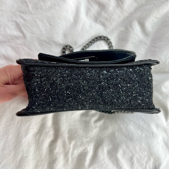 Zadig & Voltaire Love Black Glitter Chain Strap Bag - Picture 7 of 14